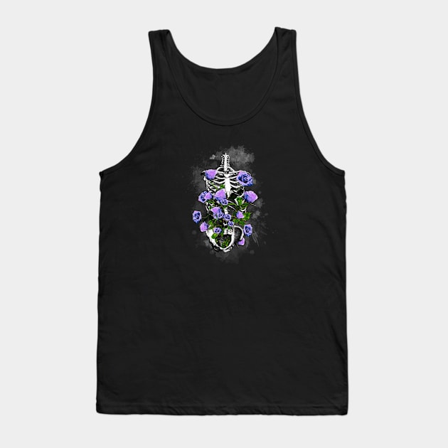 Rib Cage Floral 13 Tank Top by Collagedream